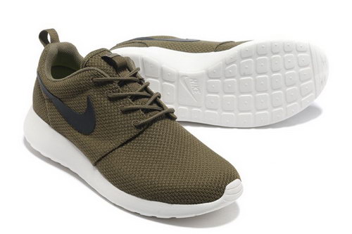 Nike Roshe Run Mens Shoes Breathable For Summer Army Green Wholesale